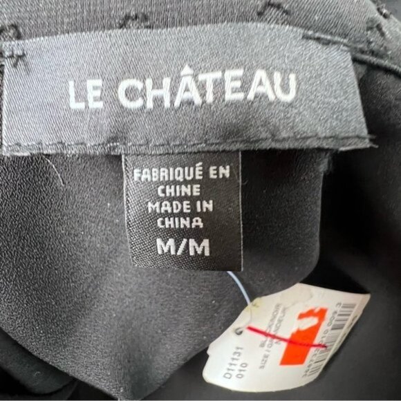 Le Chateau Black Skater Dress Size Medium Feminine Sheer Balletcore Romantic - Picture 9 of 9